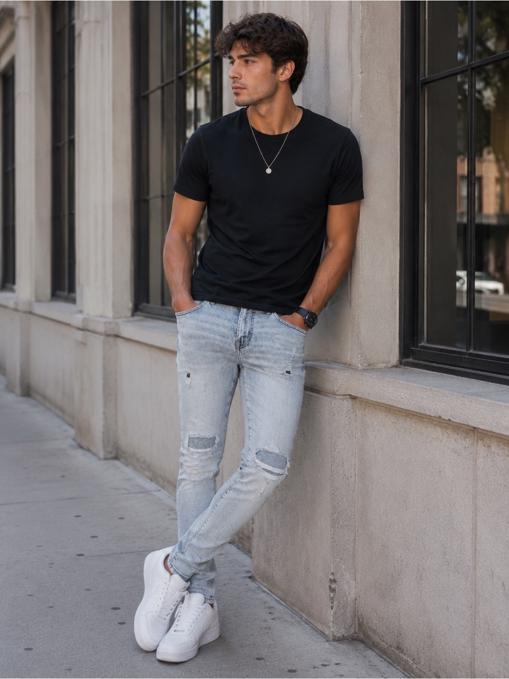 American Eagle Outfitters Next Level Flex Slim Straight Denim Jeans 29x30 #3